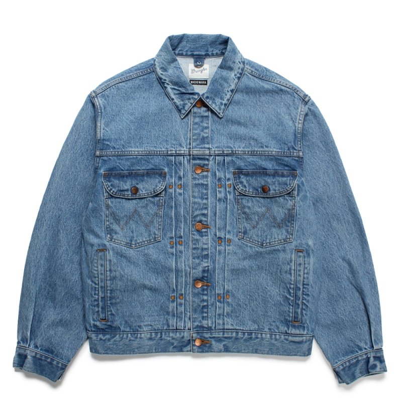 画像1: WACKO MARIA/WRANGLER / WASHED DENIM TRUCKER JACKET（INDIGO）［ウォッシュドデニムトラッカーJKT-25春夏］