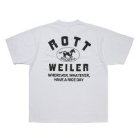 【25秋冬ご予約受付中！25年7月入荷予定】ROTTWEILER/HORSE TEE（WHITE）［プリントT-25秋冬］