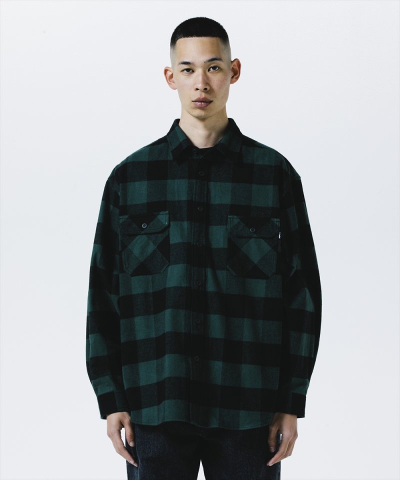 画像3: ROTTWEILER/R9 BUFFALO CHECK SHIRT（GREEN）［バッファローチェックシャツ-25秋冬］