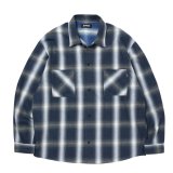 【25秋冬ご予約受付中！25年9月入荷予定】ROTTWEILER/R9 OMBRE CHECK SHIRT（BLUE）［オンブレチェックシャツ-25秋冬］