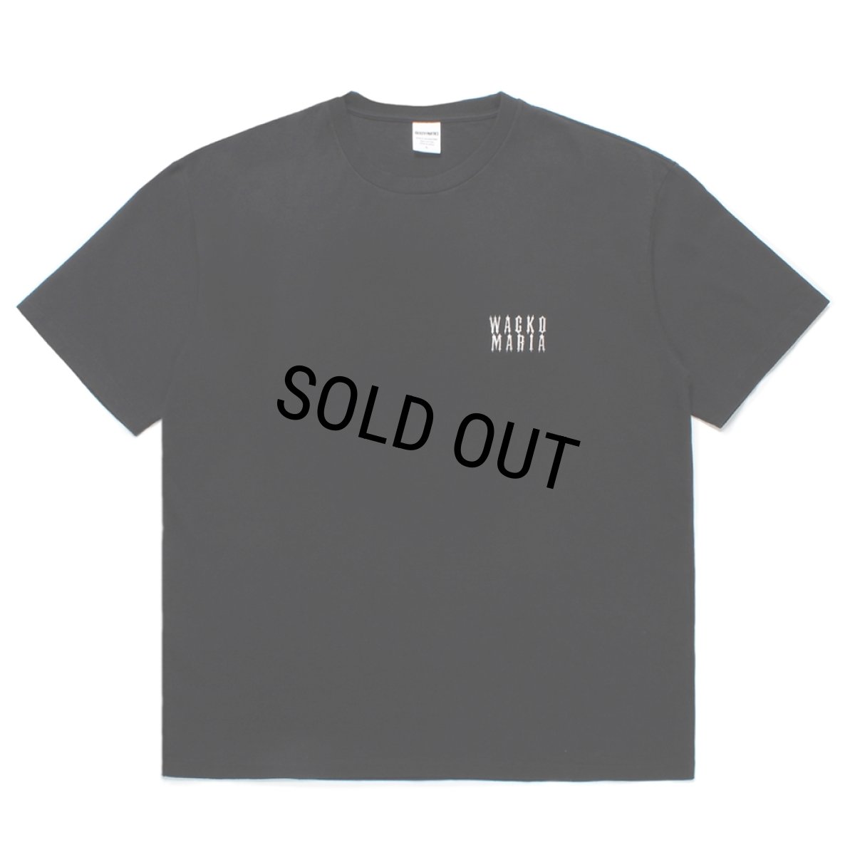 画像1: WACKO MARIA/WASHED HEAVY WEIGHT T-SHIRT（BLACK）［刺繍T-25春夏］ (1)