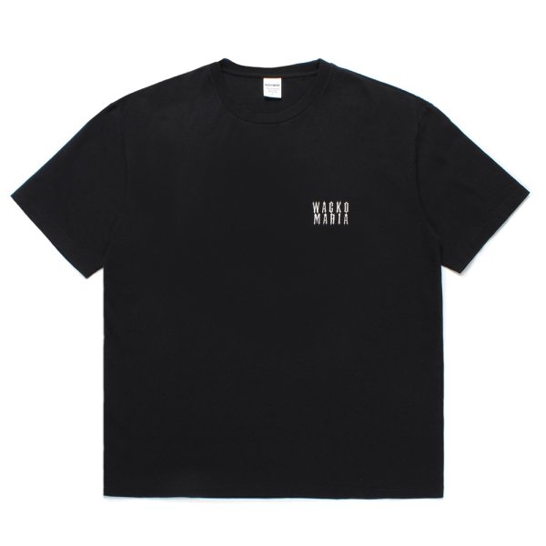 画像1: WACKO MARIA/WASHED HEAVY WEIGHT T-SHIRT（BLACK）［刺繍T-25春夏］