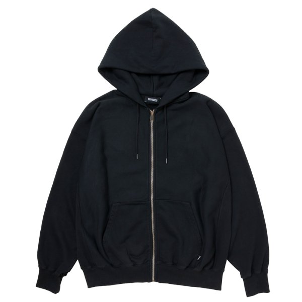 画像1: 【25秋冬ご予約受付中！25年10月入荷予定】ROTTWEILER/R9 BASIC ZIP PARKA（BLACK）［ジップアップパーカー-25秋冬］