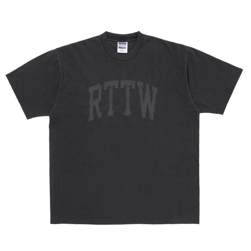 画像1: ROTTWEILER/RTTW TEE（BLACK）［ピグメント染めプリントT-25秋冬］