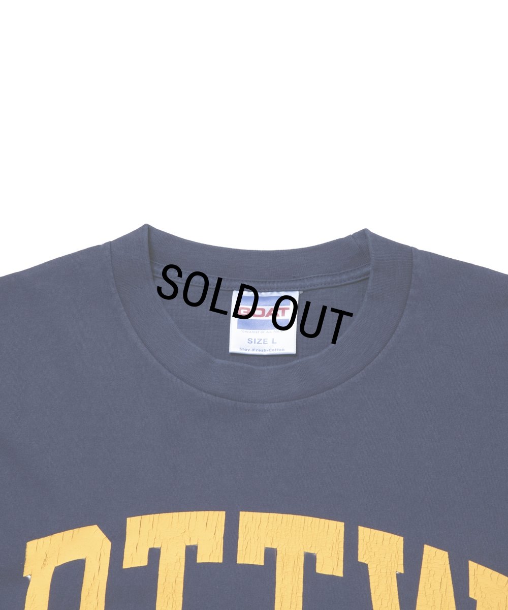 画像2: ROTTWEILER/RTTW TEE（NAVY）［ピグメント染めプリントT-25秋冬］ (2)