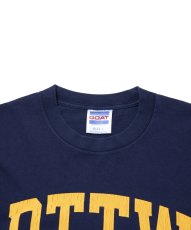 画像2: ROTTWEILER/RTTW TEE（NAVY）［ピグメント染めプリントT-25秋冬］ (2)