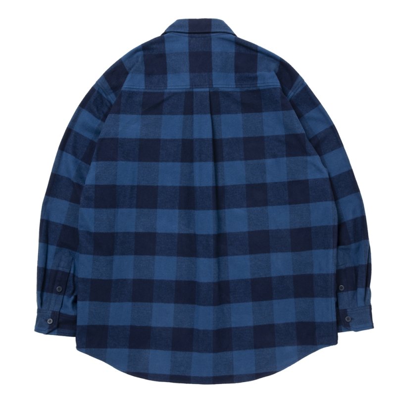 画像2: ROTTWEILER/R9 BUFFALO CHECK SHIRT（BLUE）［バッファローチェックシャツ-25秋冬］