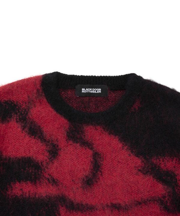 画像3: 【25秋冬ご予約受付中！25年10月入荷予定】ROTTWEILER/R9 PAINTED KNIT（RED）［モヘアニット-25秋冬］