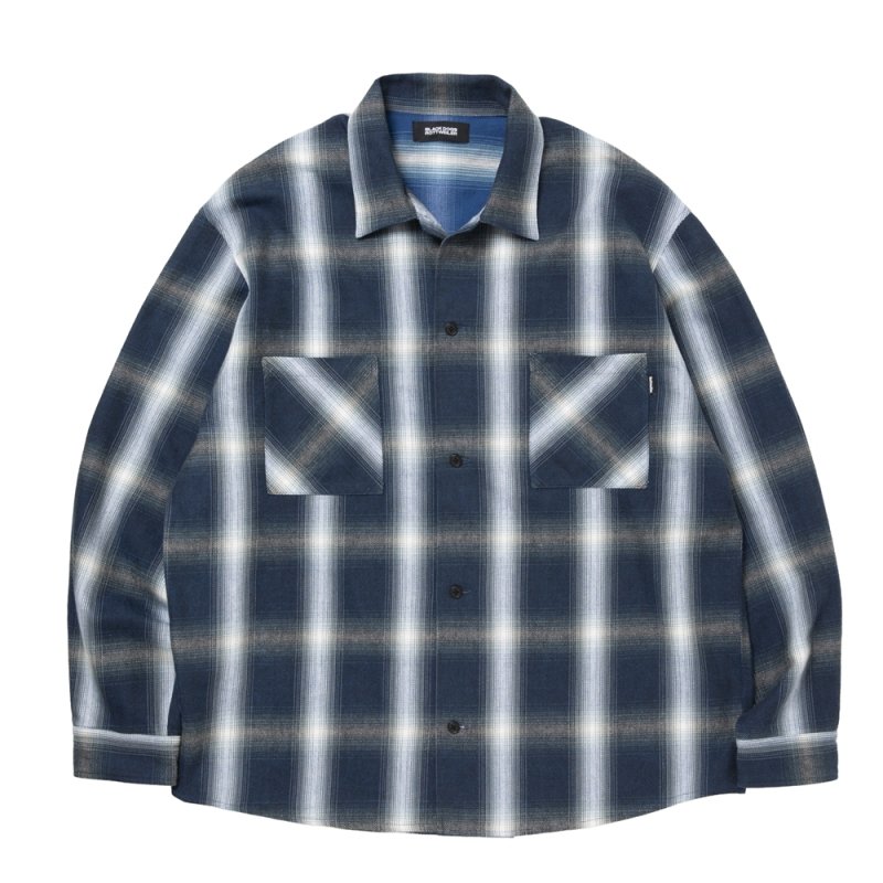 画像1: ROTTWEILER/R9 OMBRE CHECK SHIRT（BLUE）［オンブレチェックシャツ-25秋冬］