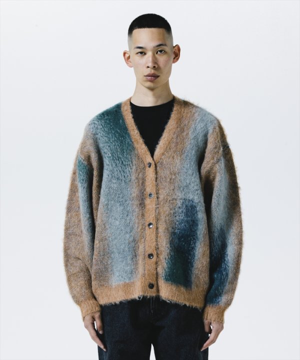 画像4: 【25秋冬ご予約受付中！25年10月入荷予定】ROTTWEILER/R9 PAINTED CARDIGAN（BEIGE）［モヘアカーディガン-25秋冬］