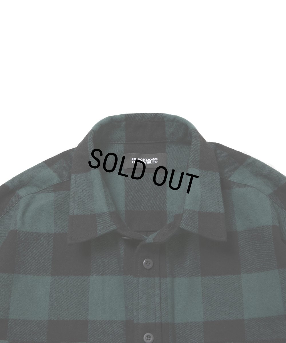 画像3: 【30％OFF】ROTTWEILER/R9 BUFFALO CHECK SHIRT（GREEN）［バッファローチェックシャツ-25秋冬］ (3)
