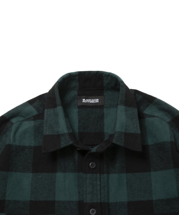 画像3: 【25秋冬ご予約受付中！25年10月入荷予定】ROTTWEILER/R9 BUFFALO CHECK SHIRT（GREEN）［バッファローチェックシャツ-25秋冬］