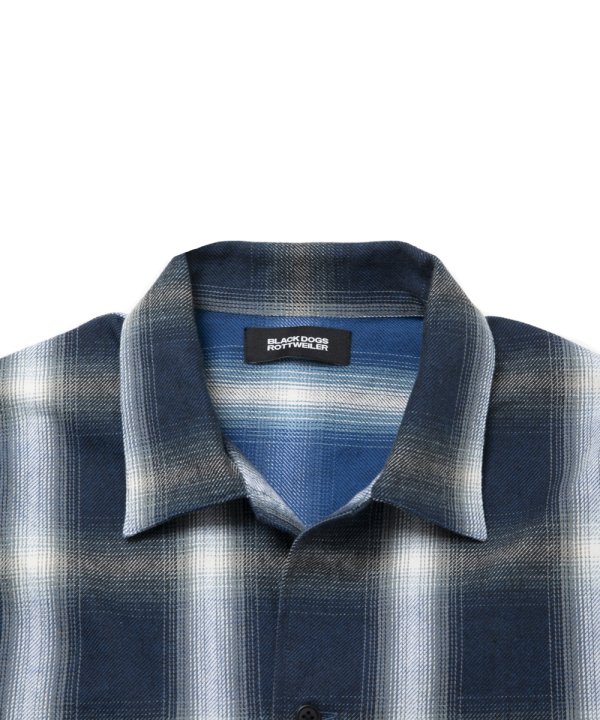 画像3: 【25秋冬ご予約受付中！25年9月入荷予定】ROTTWEILER/R9 OMBRE CHECK SHIRT（BLUE）［オンブレチェックシャツ-25秋冬］