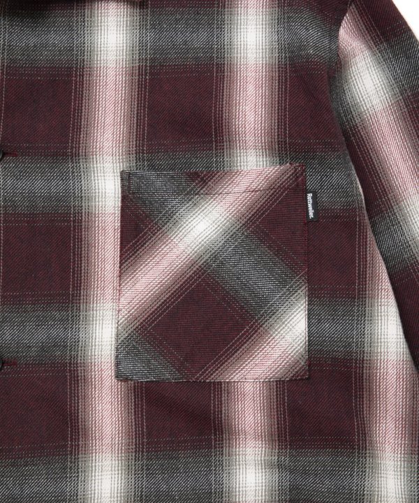 画像4: 【25秋冬ご予約受付中！25年9月入荷予定】ROTTWEILER/R9 OMBRE CHECK SHIRT（RED）［オンブレチェックシャツ-25秋冬］