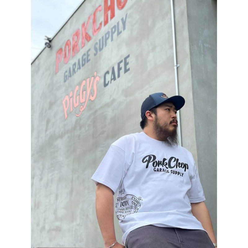 画像3: PORKCHOP/MULTI LOGOS TEE 2025（WHITE）［プリントT-25春夏］