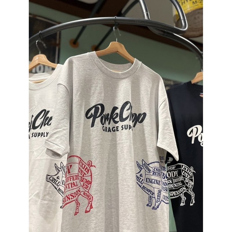 画像3: PORKCHOP/MULTI LOGOS TEE 2025（GRAY）［プリントT-25春夏］