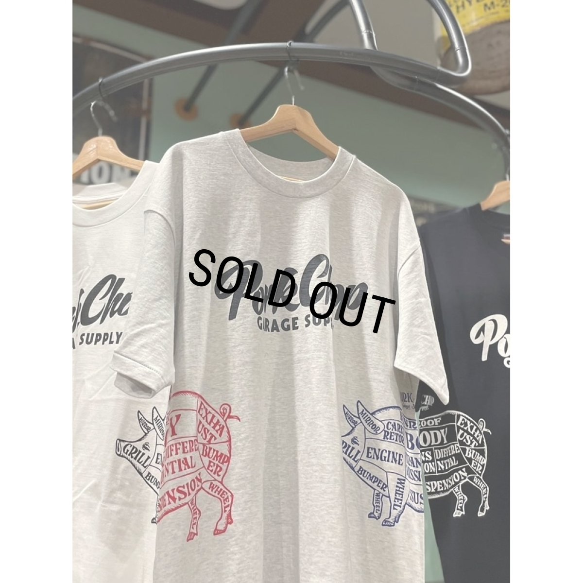 画像6: PORKCHOP/MULTI LOGOS TEE 2025（GRAY）［プリントT-25春夏］ (6)