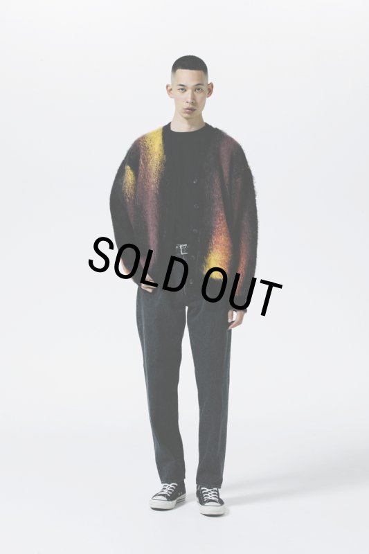 20％OFF】ROTTWEILER/R9 PAINTED CARDIGAN（BLACK）［ペインテッド