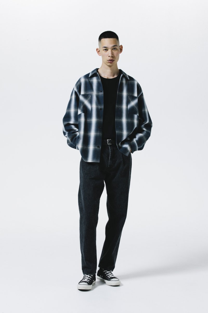 画像6: ROTTWEILER/R9 OMBRE CHECK SHIRT（BLUE）［オンブレチェックシャツ-25秋冬］ (6)