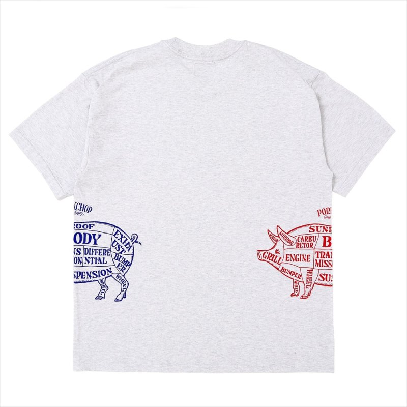 画像2: PORKCHOP/MULTI LOGOS TEE 2025（GRAY）［プリントT-25春夏］