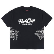 画像1: PORKCHOP/MULTI LOGOS TEE 2025（BLACK）［プリントT-25春夏］ (1)
