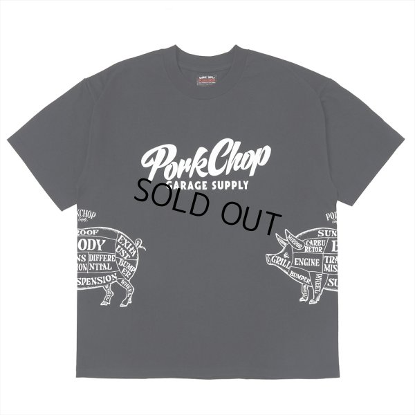 画像1: PORKCHOP/MULTI LOGOS TEE 2025（BLACK）［プリントT-25春夏］