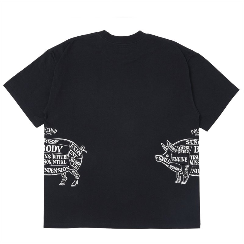 画像2: PORKCHOP/MULTI LOGOS TEE 2025（BLACK）［プリントT-25春夏］