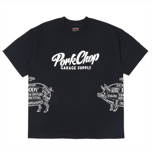 他の写真1: PORKCHOP/MULTI LOGOS TEE 2025（BLACK）［プリントT-25春夏］