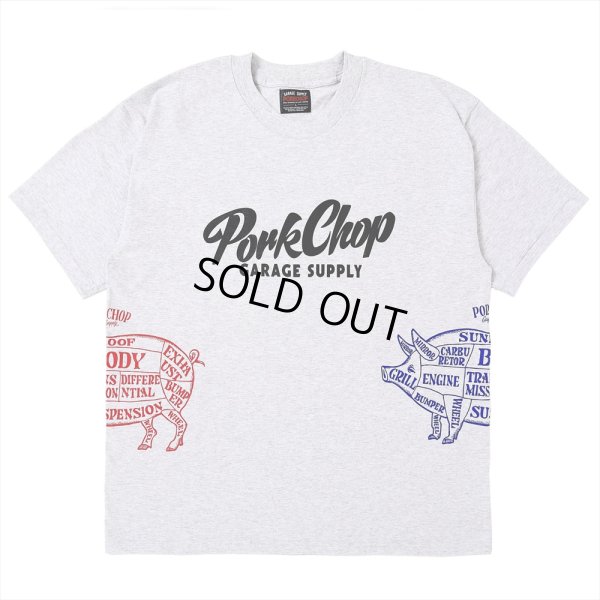 画像1: PORKCHOP/MULTI LOGOS TEE 2025（GRAY）［プリントT-25春夏］