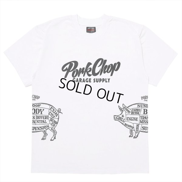 画像1: PORKCHOP/MULTI LOGOS TEE 2025（WHITE）［プリントT-25春夏］