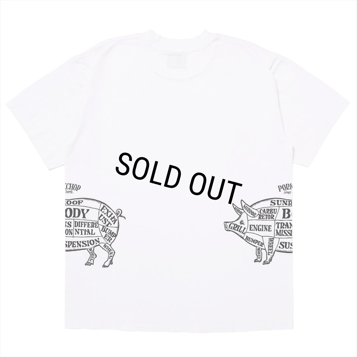 画像2: PORKCHOP/MULTI LOGOS TEE 2025（WHITE）［プリントT-25春夏］ (2)