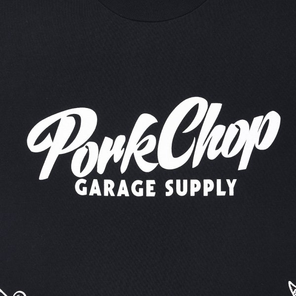 画像3: PORKCHOP/MULTI LOGOS TEE 2025（BLACK）［プリントT-25春夏］