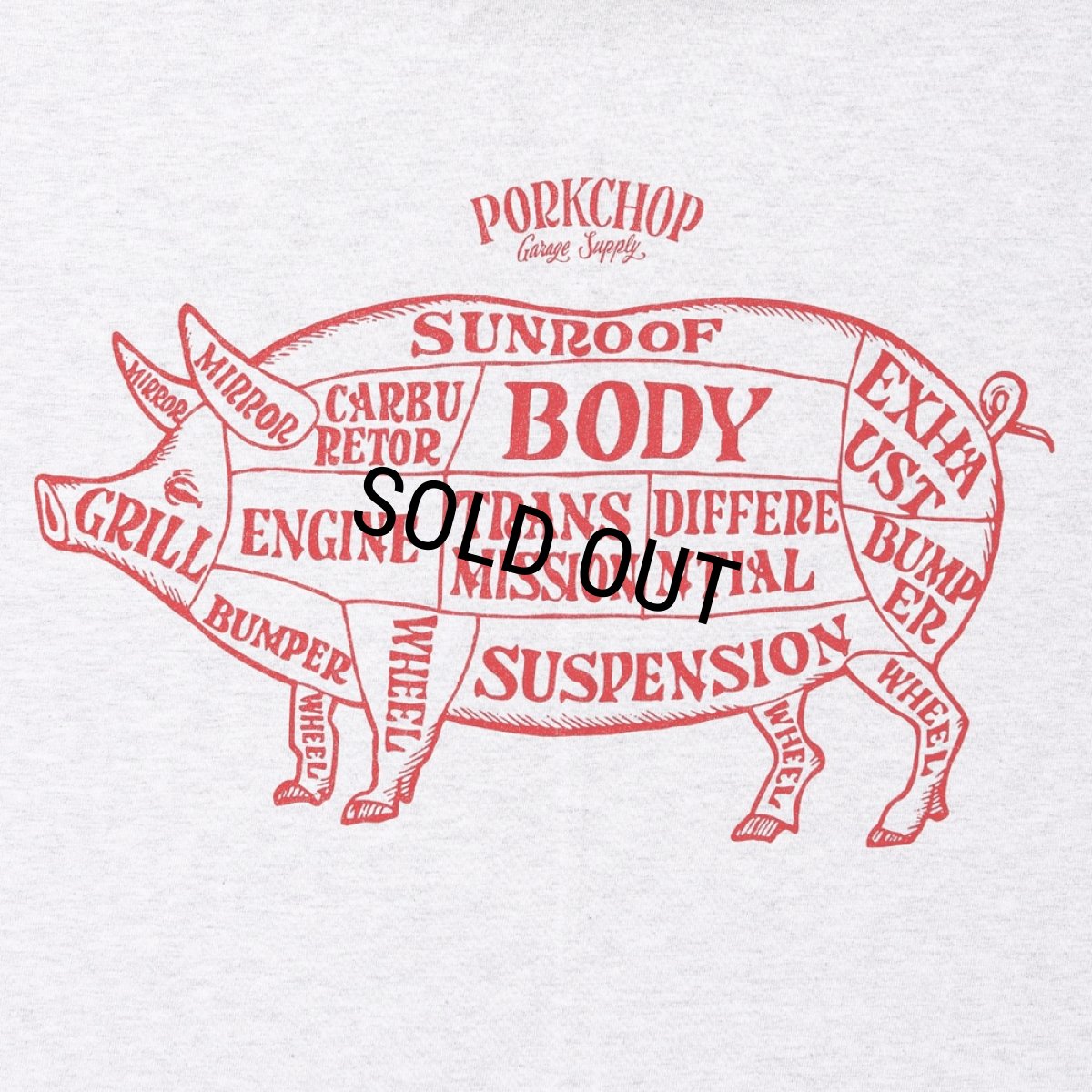 画像4: PORKCHOP/MULTI LOGOS TEE 2025（GRAY）［プリントT-25春夏］ (4)