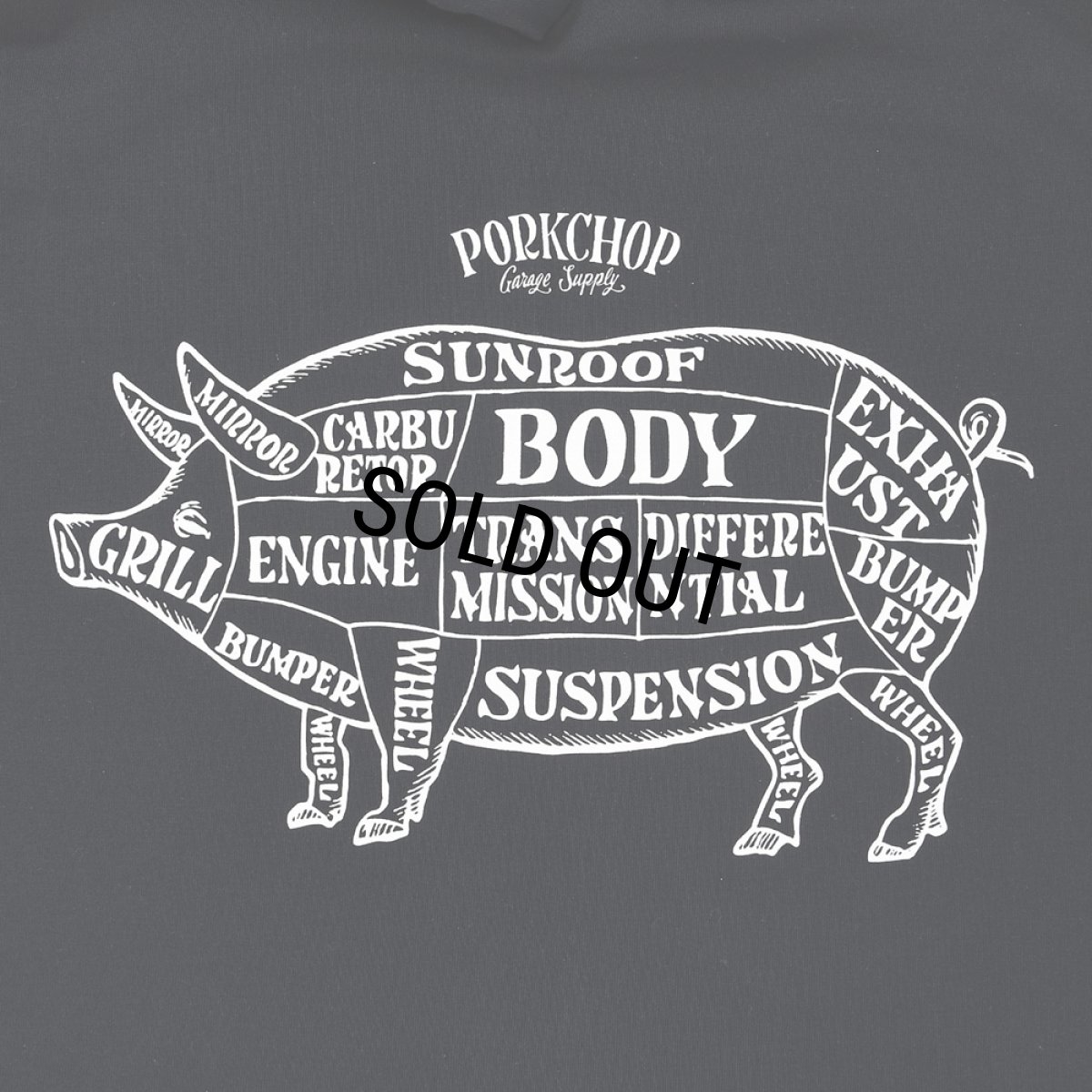 画像4: PORKCHOP/MULTI LOGOS TEE 2025（BLACK）［プリントT-25春夏］ (4)