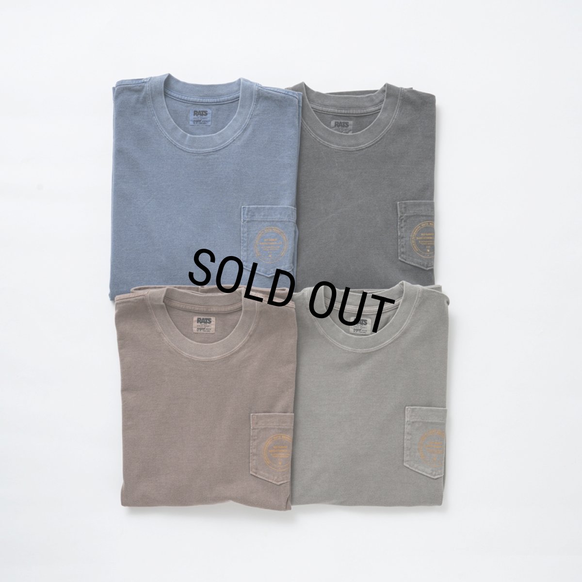 画像2: 【40%OFF】RATS/PIGMENT DYED POCKET TEE（BLACK）［ピグメント染めポケT-25春夏］ (2)