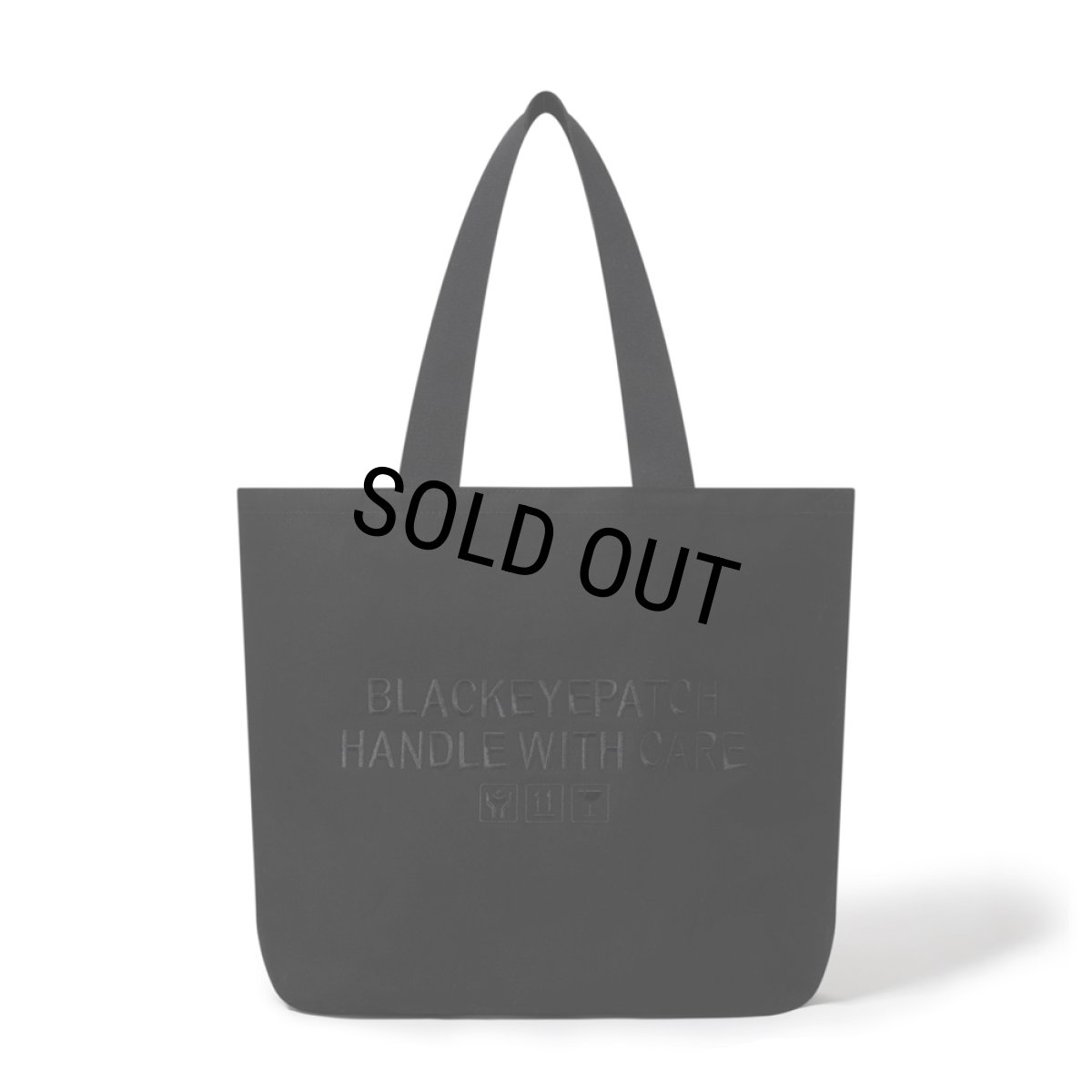 画像2: BlackEyePatch/HWC LABEL TOTE BAG LARGE（BLACK） (2)