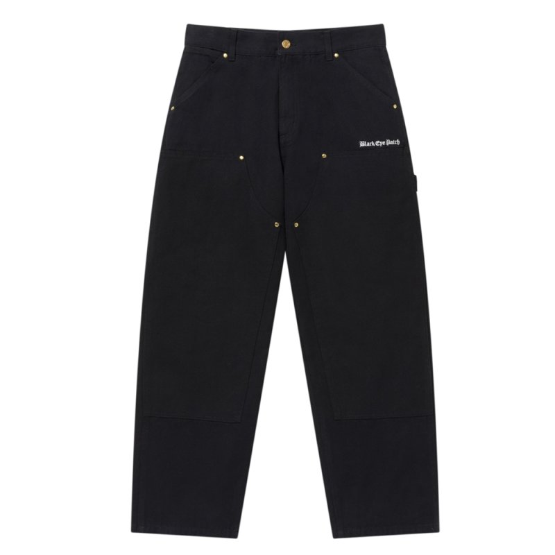 画像1: BlackEyePatch/OE LOGO DOUBLE KNEE DUCK PANTS（BLACK）