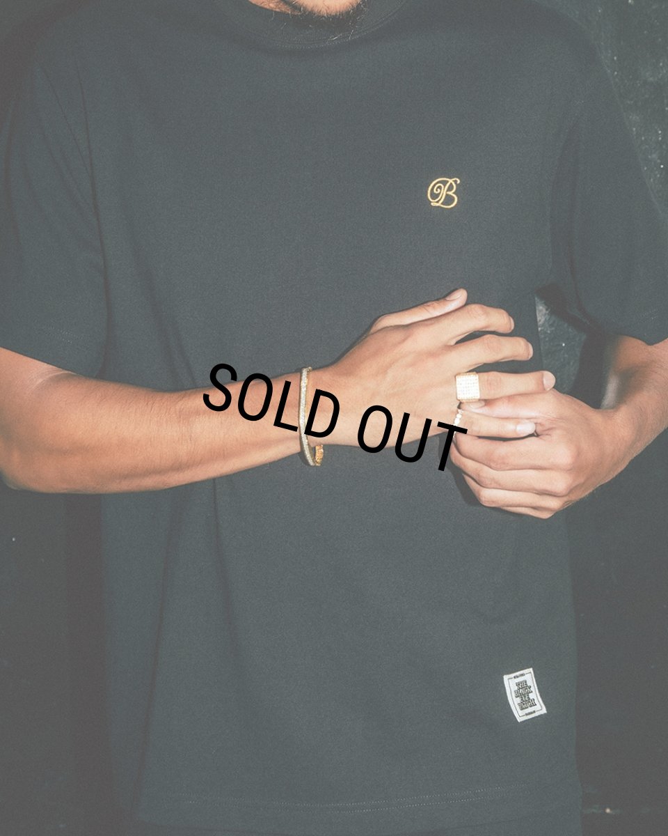 画像3: BlackEyePatch/HEAVY WEIGHT SMALL B EMBLEM TEE（BLACK） (3)