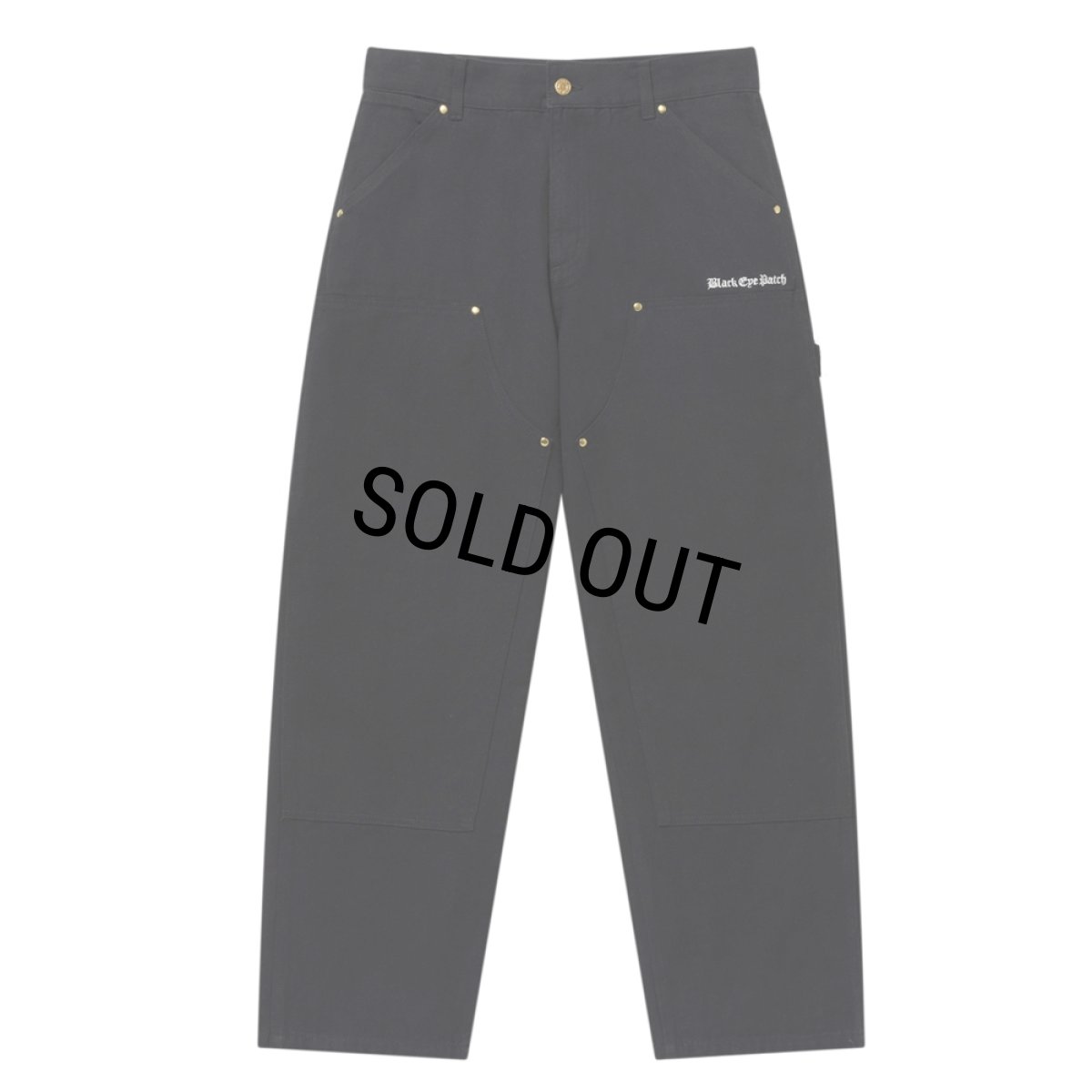 画像1: BlackEyePatch/OE LOGO DOUBLE KNEE DUCK PANTS（BLACK） (1)
