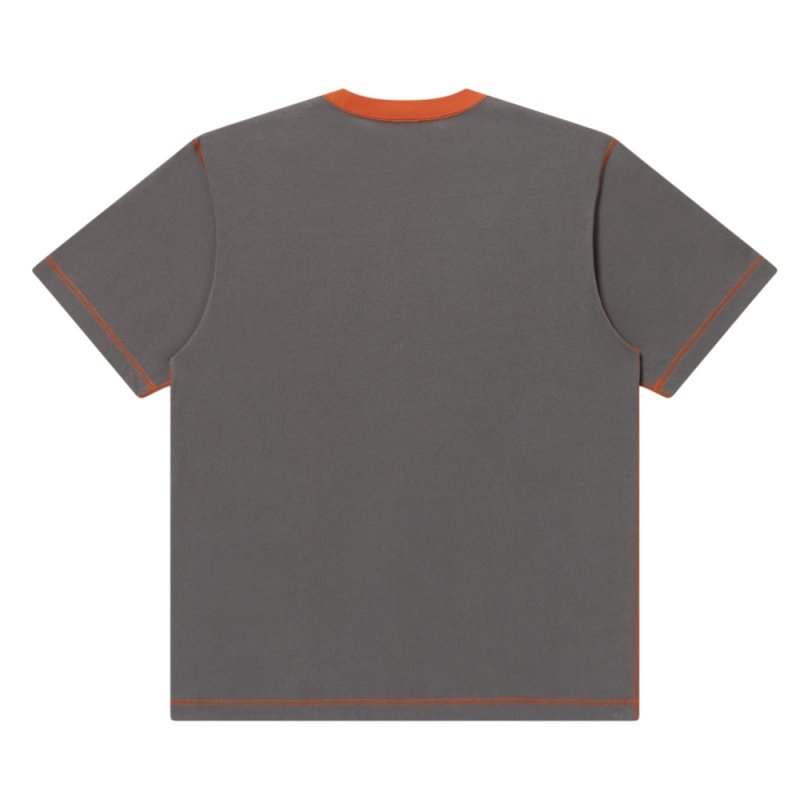 画像2: BlackEyePatch/HERALDIC COLLEGE STITCH TONED TEE(CHARCOAL)