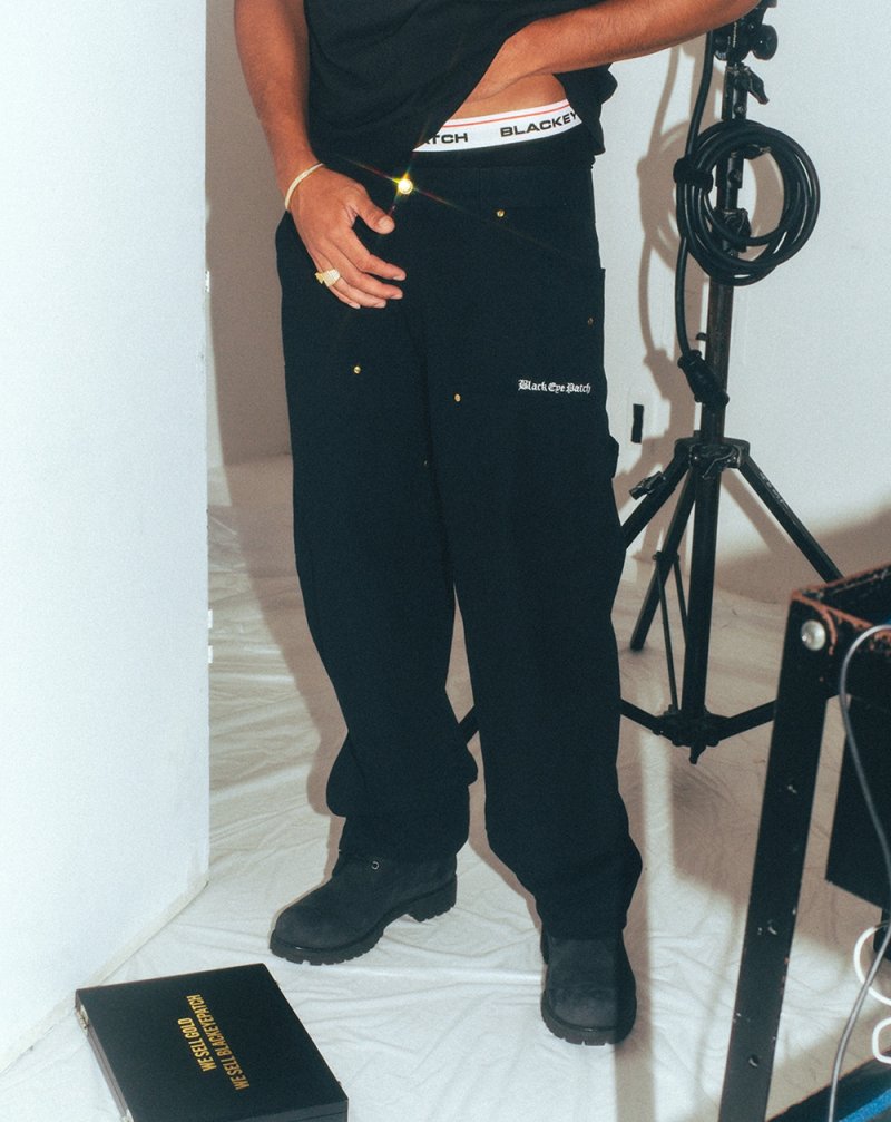 画像3: BlackEyePatch/OE LOGO DOUBLE KNEE DUCK PANTS（BLACK）