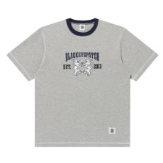 画像1: BlackEyePatch/HERALDIC COLLEGE STITCH TONED TEE（HEATHER GRAY） (1)