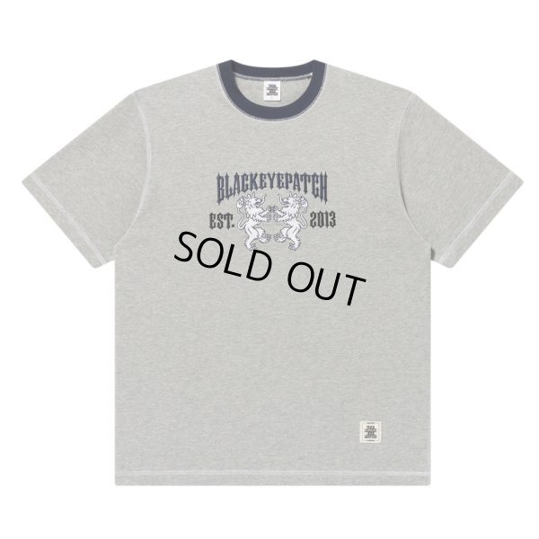 画像1: BlackEyePatch/HERALDIC COLLEGE STITCH TONED TEE（HEATHER GRAY）