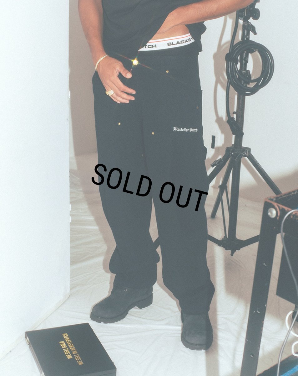 画像3: BlackEyePatch/OE LOGO DOUBLE KNEE DUCK PANTS（BLACK） (3)