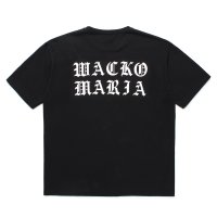 WACKO MARIA/WASHED HEAVY WEIGHT T-SHIRT（BLACK）［プリントT-25春夏］