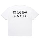 WACKO MARIA/WASHED HEAVY WEIGHT T-SHIRT（WHITE）［プリントT-25春夏］