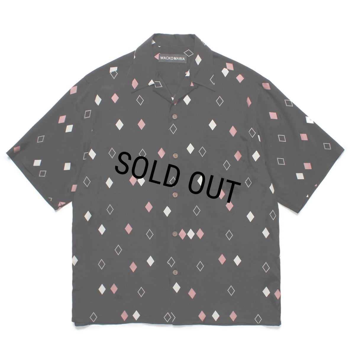 画像1: WACKO MARIA/DIAMOND HAWAIIAN SHIRT（BLACK）［ダイヤモンドハワイアンシャツ-25春夏］ (1)