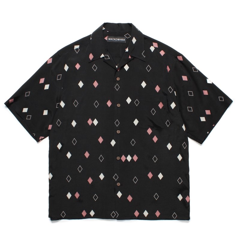 画像1: WACKO MARIA/DIAMOND HAWAIIAN SHIRT（BLACK）［ダイヤモンドハワイアンシャツ-25春夏］