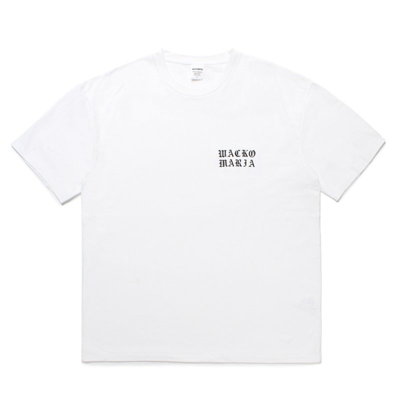 画像1: WACKO MARIA/WASHED HEAVY WEIGHT T-SHIRT（WHITE）［プリントT-25春夏］