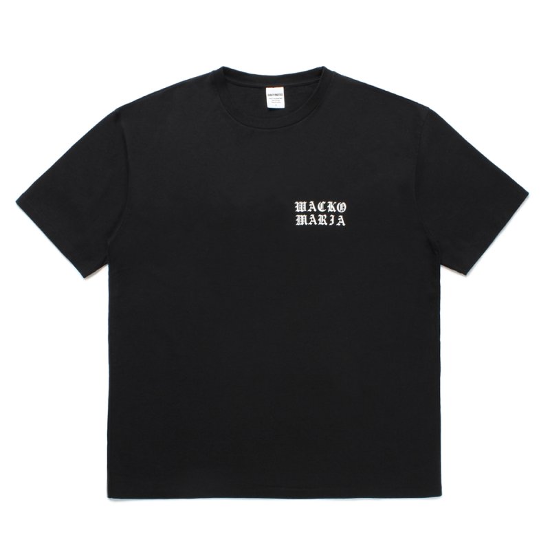 画像1: WACKO MARIA/WASHED HEAVY WEIGHT T-SHIRT（BLACK）［プリントT-25春夏］